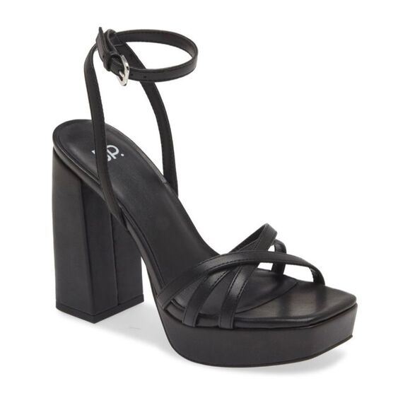BP Women's Black Tavey Ankle Strap Sandals Size 11 - Picture 1 of 6